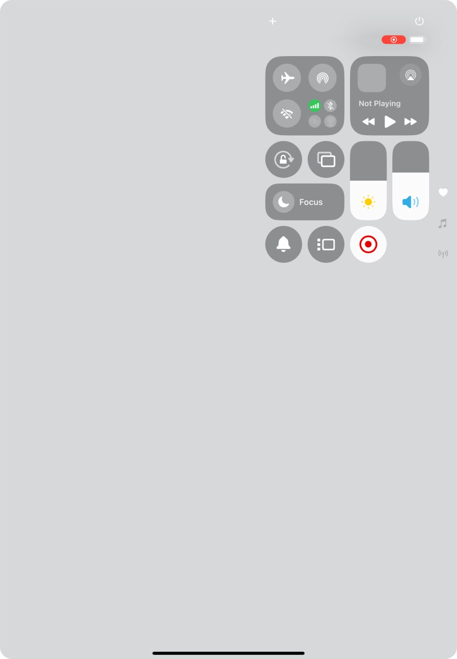 Press the screen recording icon to stop the recording.