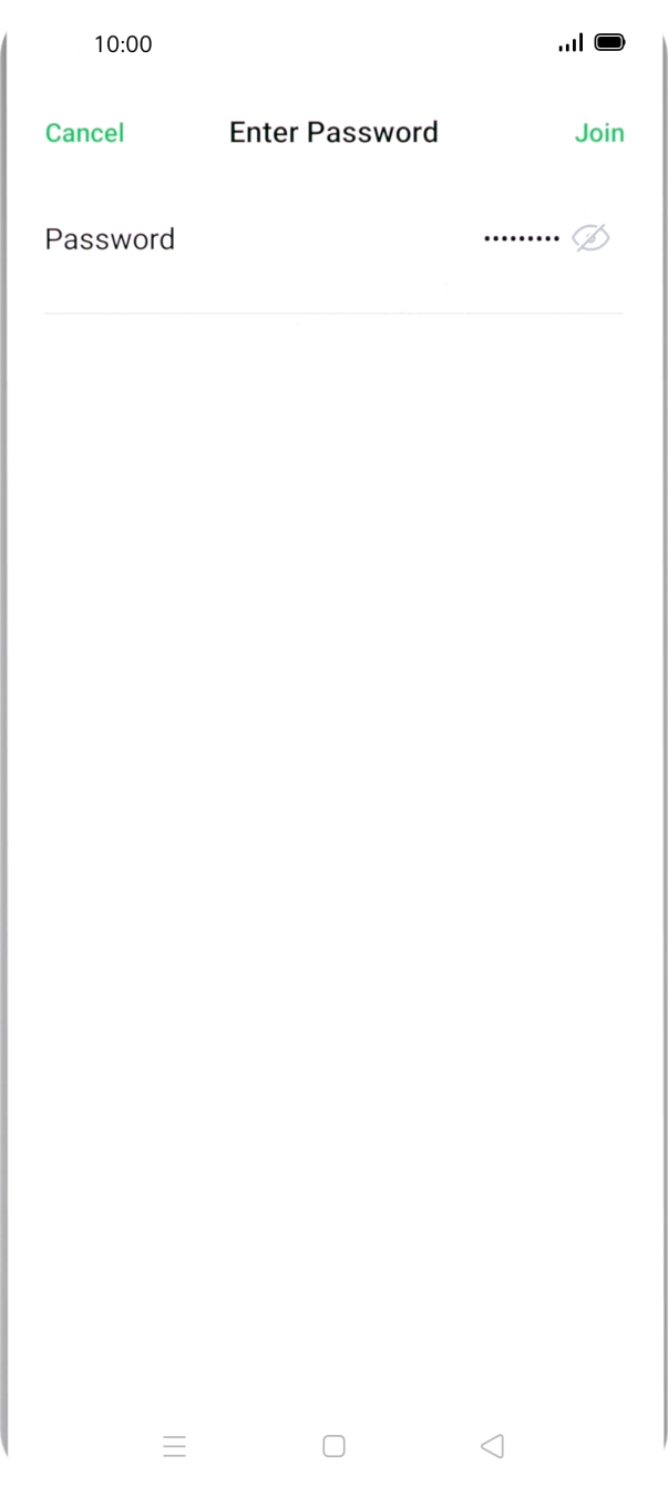 Key in the password for the WiFi network and press Join. Key in the password for the WiFi network and press Join.