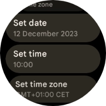 Press Set date.
