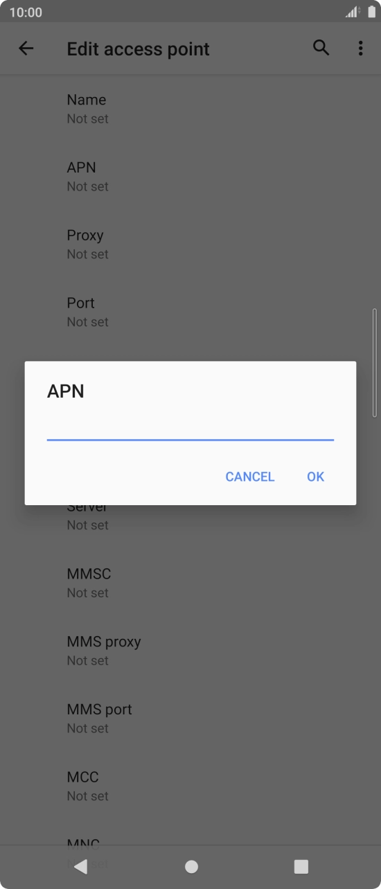 Key in wap.o2.co.uk and press OK.
