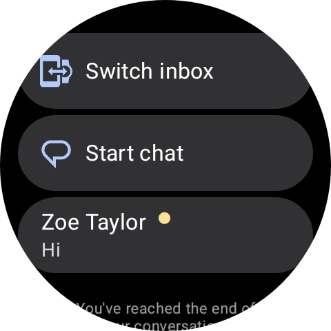 Press the required text message to read it.