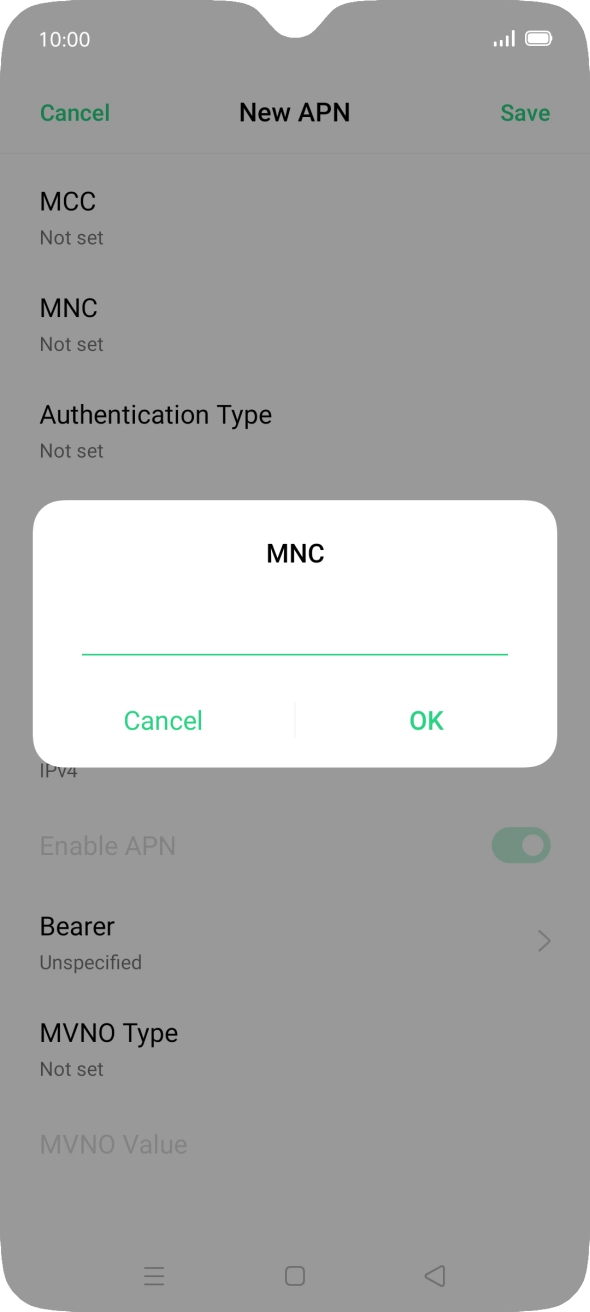 Key in 10 and press OK. Key in 10 and press OK.