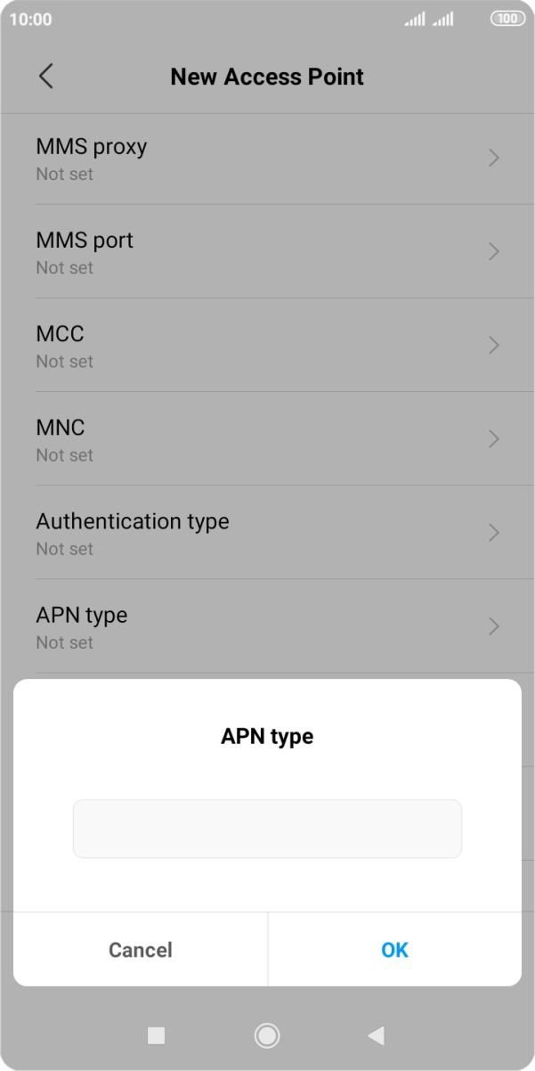 Key in mms and press OK. Key in mms and press OK.