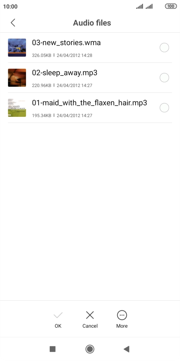 Press the required ring tones to hear them.