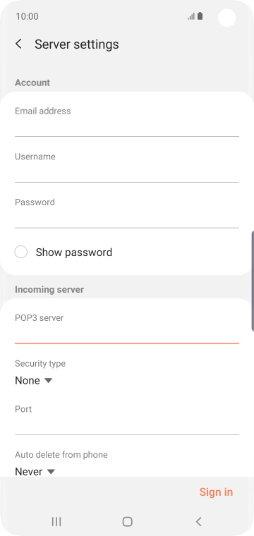 Press the drop down list below 'Security type'. Press the drop down list below 'Security type'.