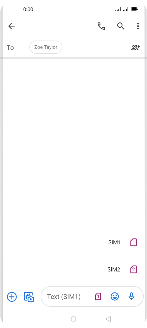 Press the required SIM. Press the required SIM.