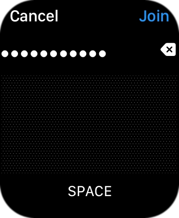Key in the password for the WiFi network and press Join.