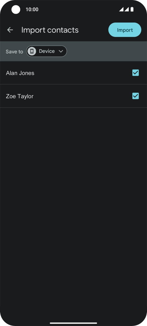 Press the fields next to the required contacts.