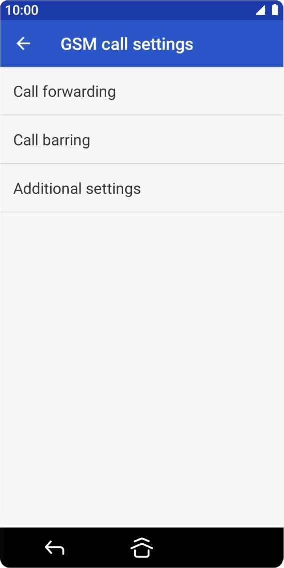 Press Call forwarding. Press Call forwarding.