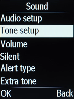 Select Tone setup.