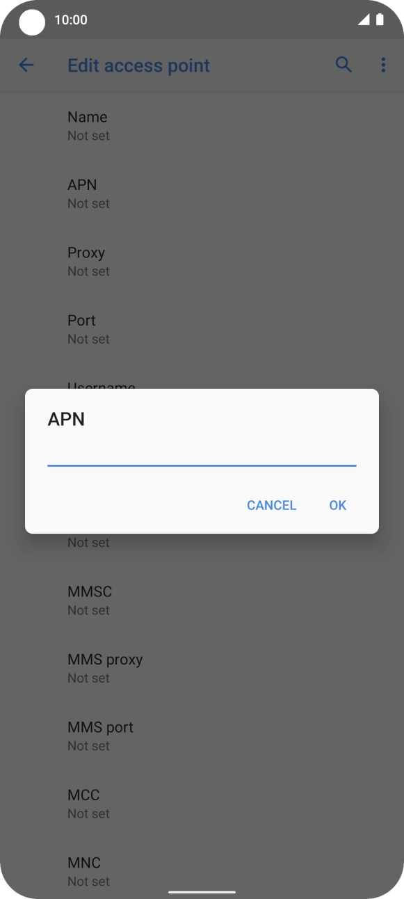 Key in mobile.o2.co.uk and press OK.