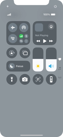 Press the airplane mode icon to turn the function on or off.