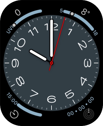 Press and hold the Digital Crown. Press and hold the Digital Crown.