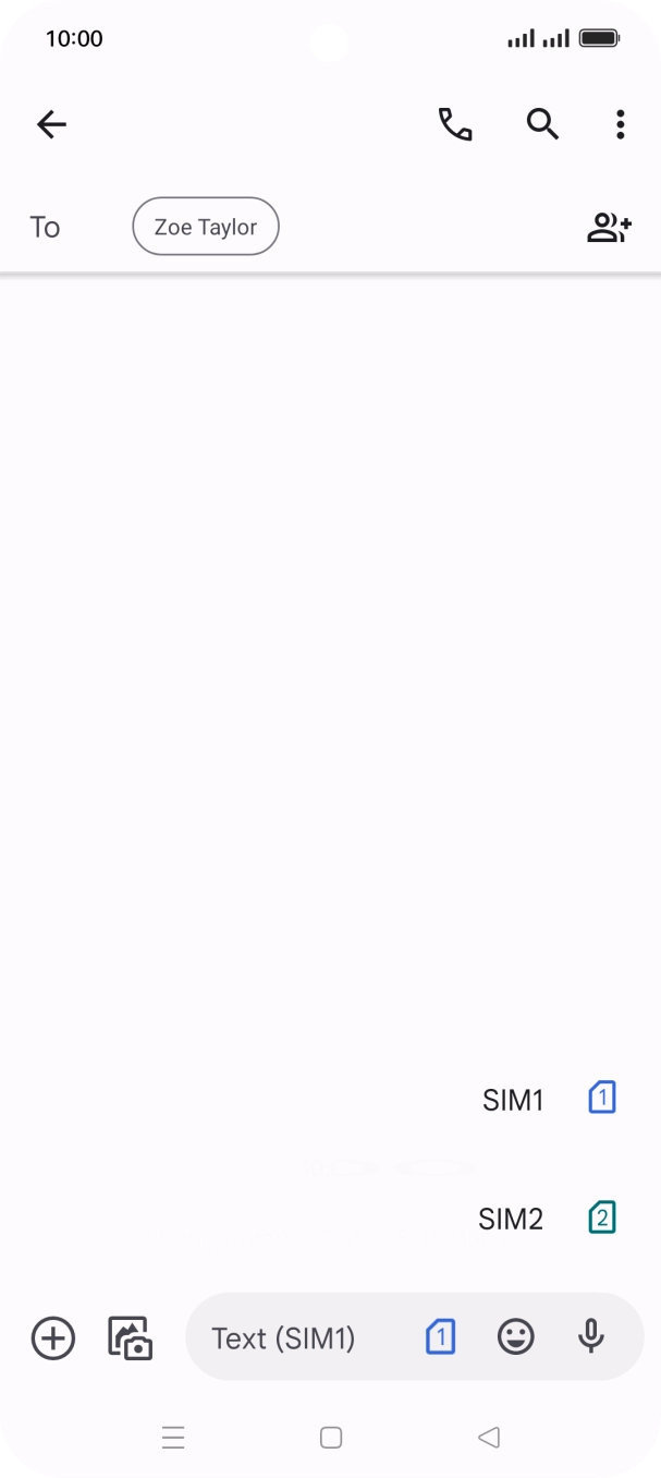 Press the required SIM. Press the required SIM.