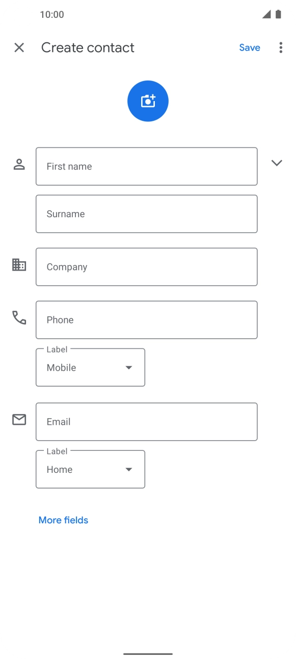 Press First name and key in the required first name.