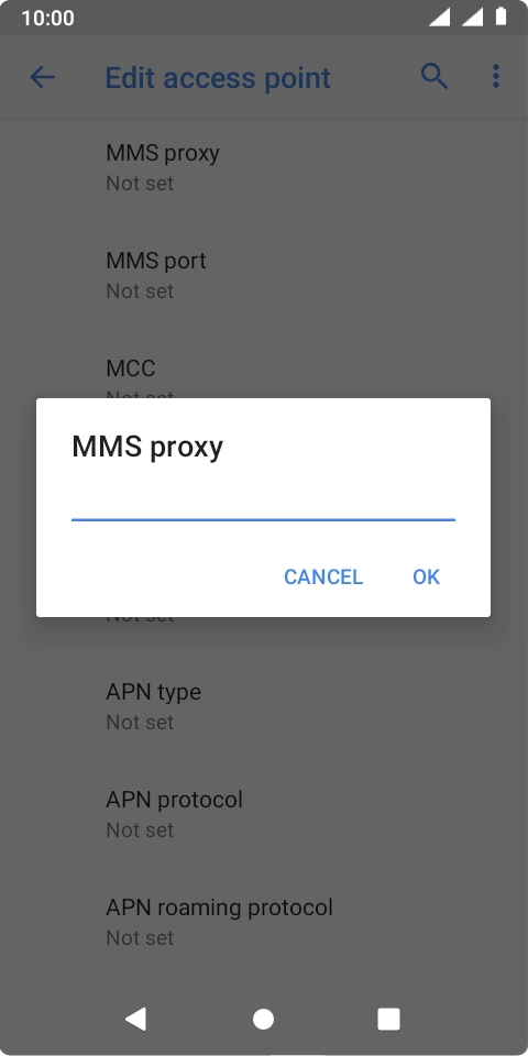 Key in 82.132.254.1 and press OK. Key in 82.132.254.1 and press OK.
