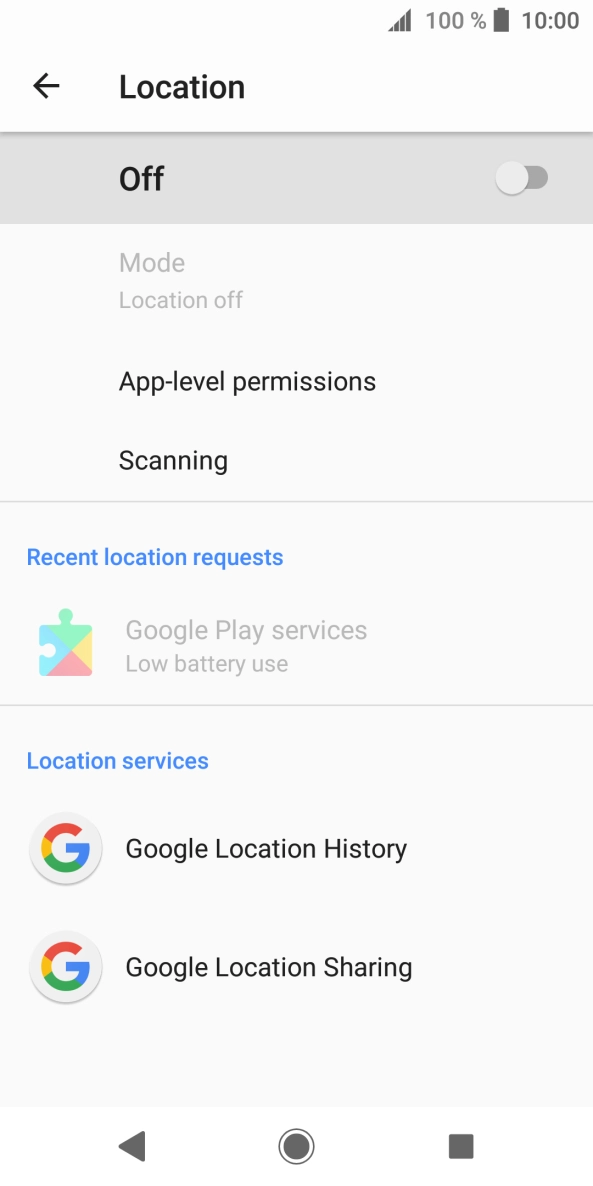 Press the indicator to turn the function on or off.