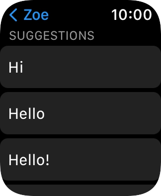 Press the required quick reply.