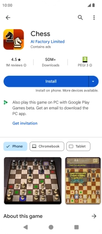 Press Install and follow the instructions on the screen to install the app.
