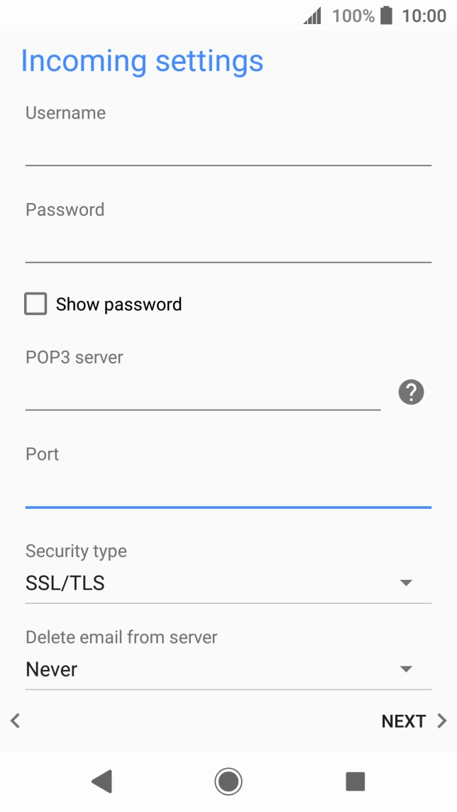 Press the drop down list below 'Security type'.
