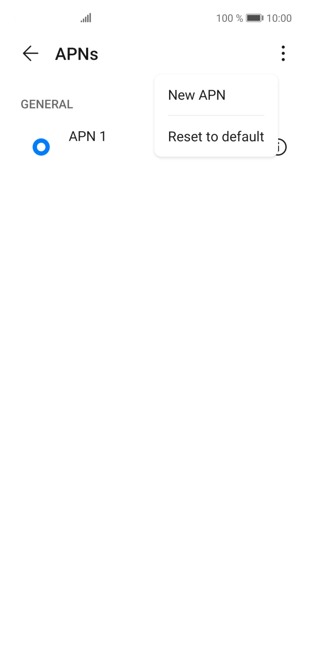 Press New APN. Press New APN.