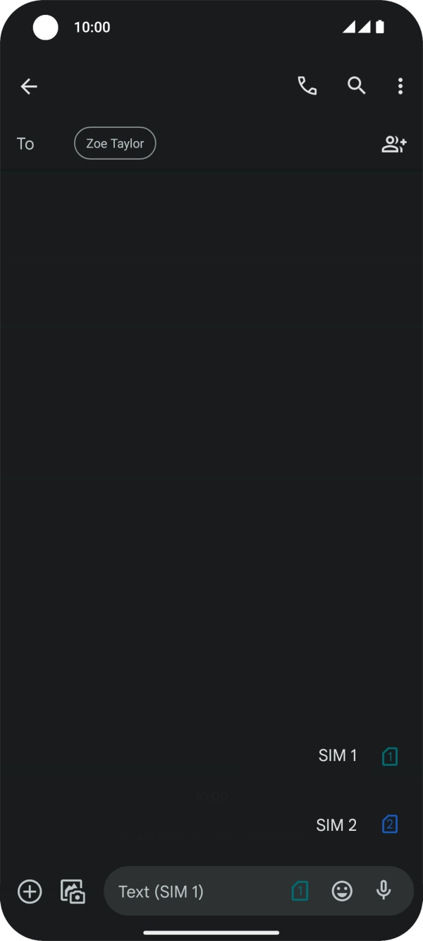 Press the required SIM. Press the required SIM.