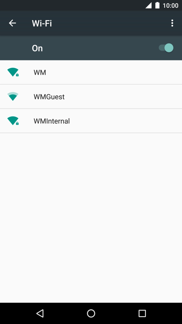Press the required WiFi network.