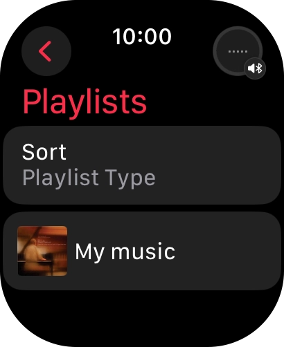 Press the required playlist. Press the required playlist.