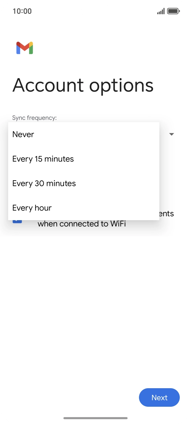 Press the required setting. Press the required setting.