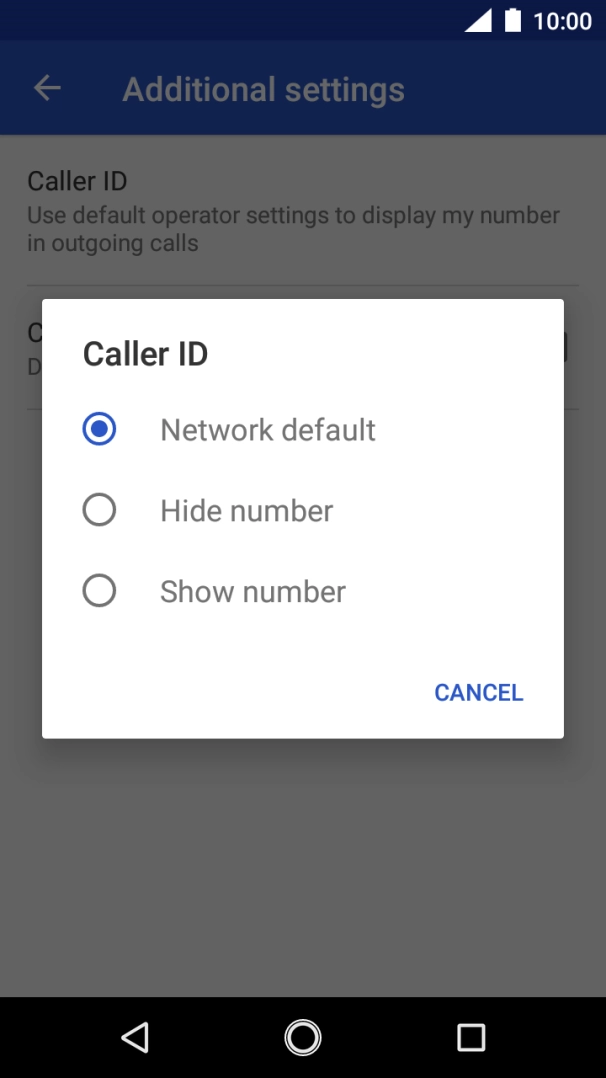 Press Show number to turn on caller identification.