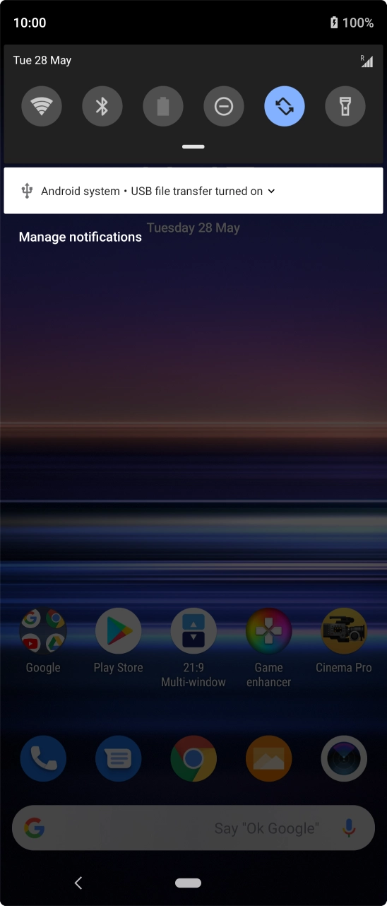 Press Android system. Press Android system.