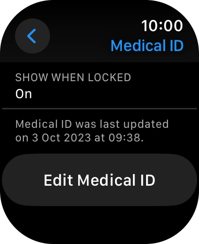 Press Edit Medical ID.