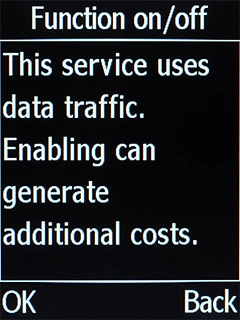 Press the Left selection key. Press the Left selection key.