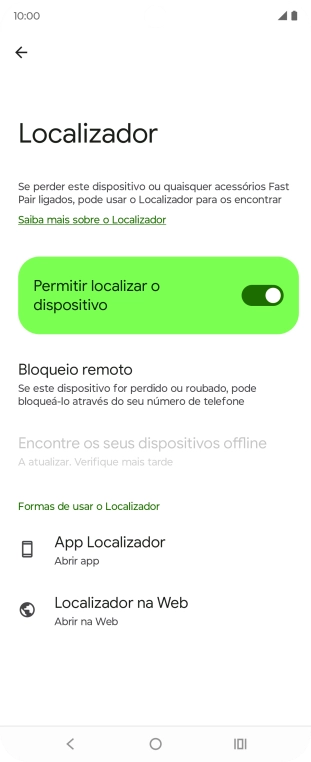 Prima a tecla de início para terminar e voltar ao ecrã inicial.