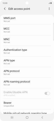 Press MMS port.