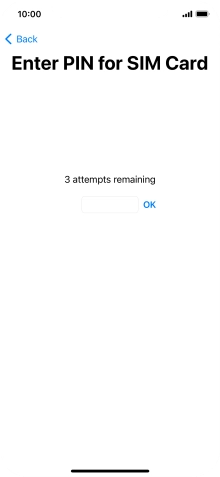 Key in your SIM PIN and press OK. The default SIM PIN is 0000.