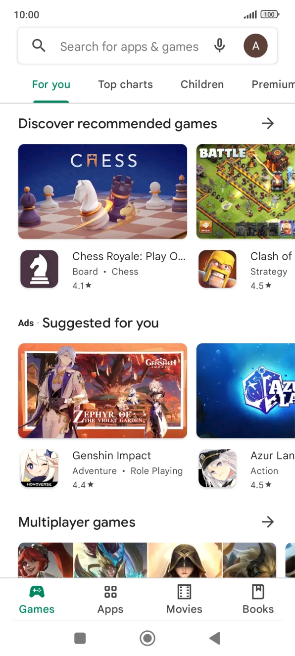 Press the search field. Press the search field.