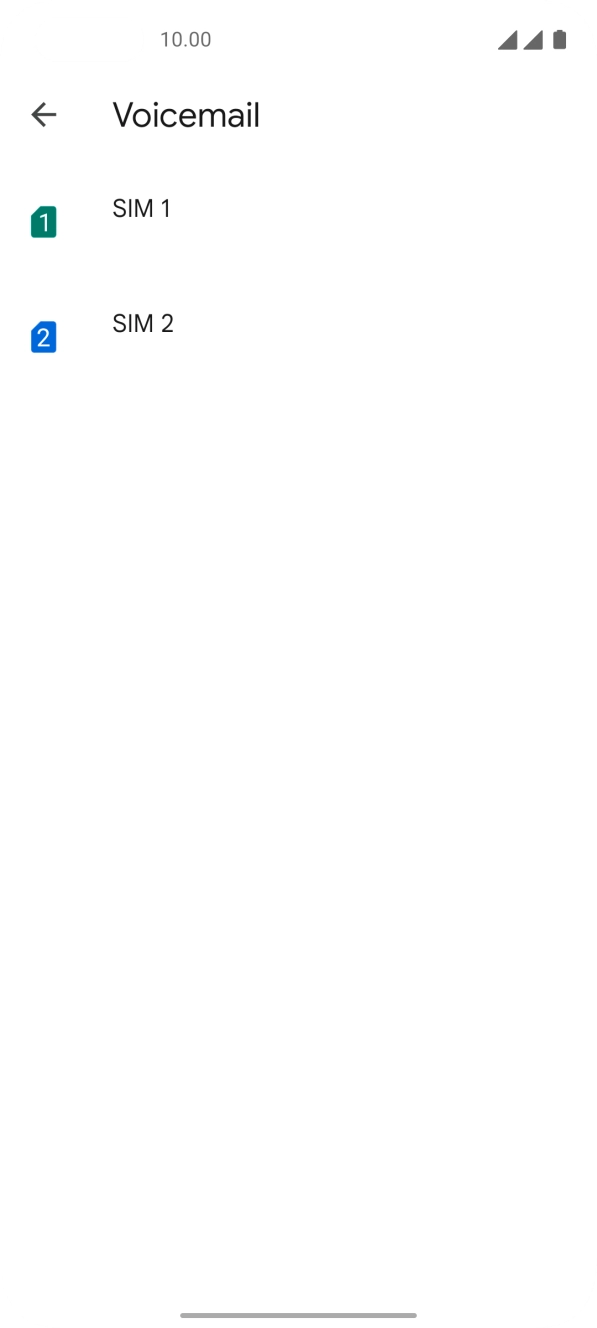 Press the required SIM.