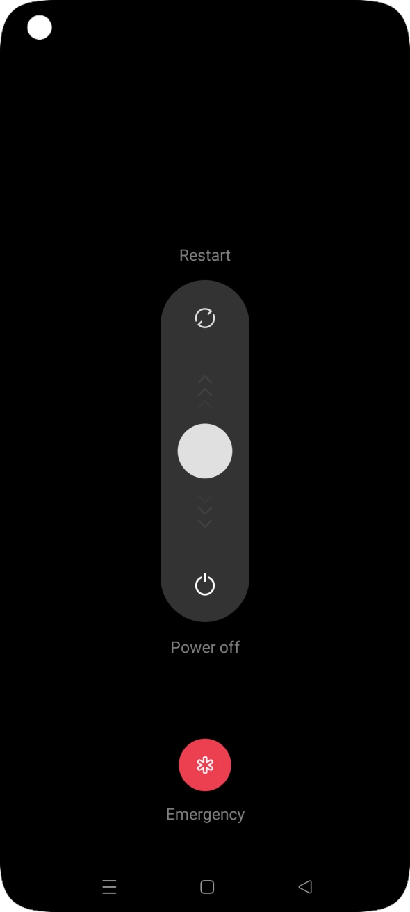 Press and drag the circle downwards.