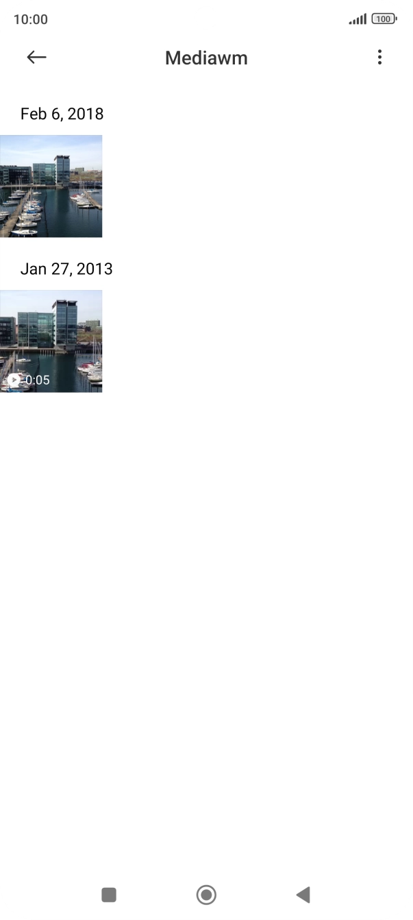 Press and hold any picture or video clip. Press and hold any picture or video clip.