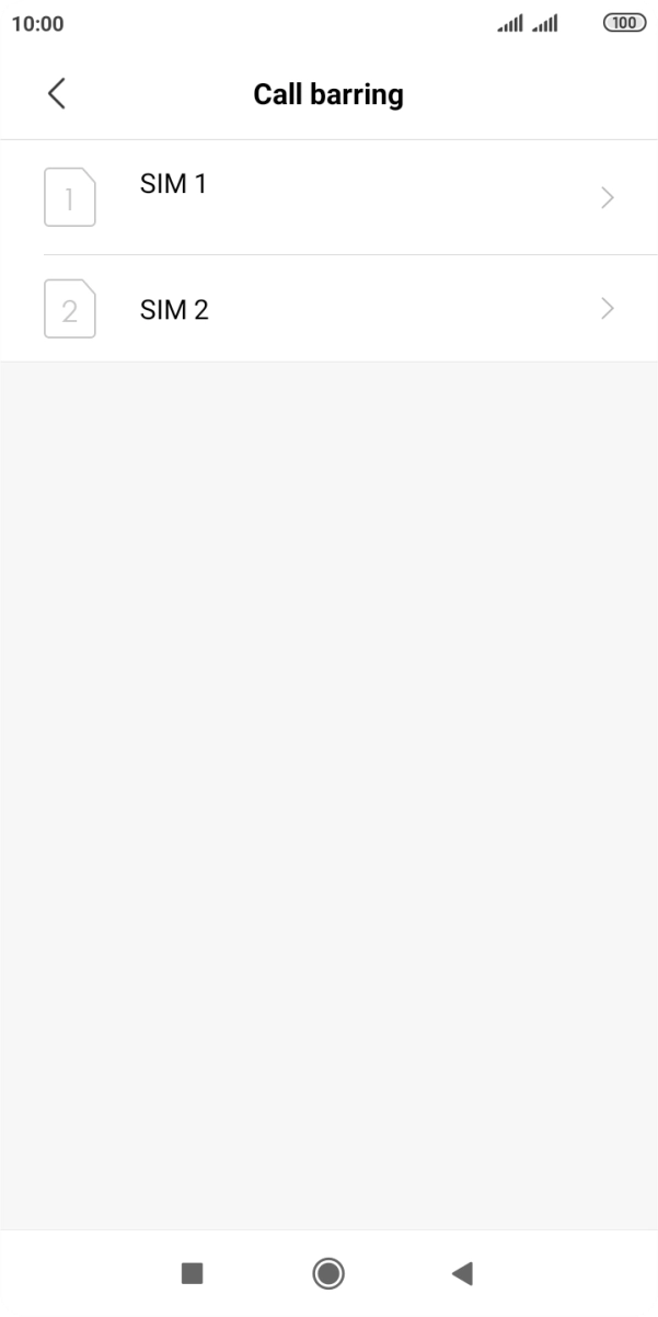 Press the required SIM.