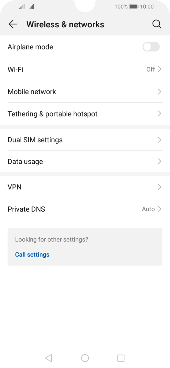Press Mobile network.