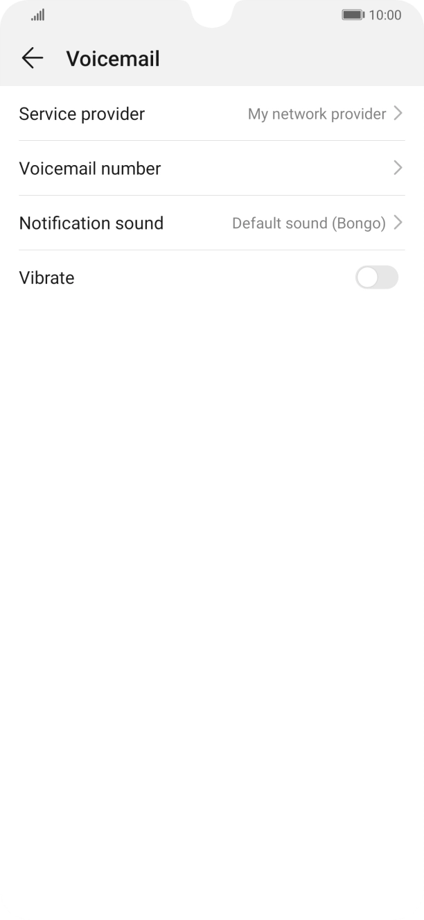 Press Voicemail number. Press Voicemail number.