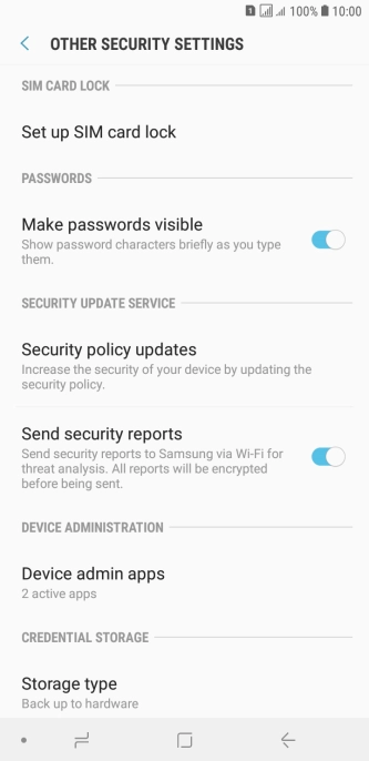 Press Set up SIM card lock.