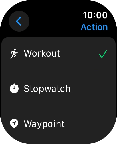 Press the required setting.