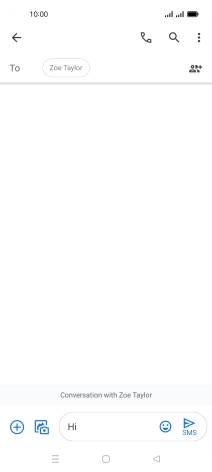Press the send icon when you've finished your text message.
