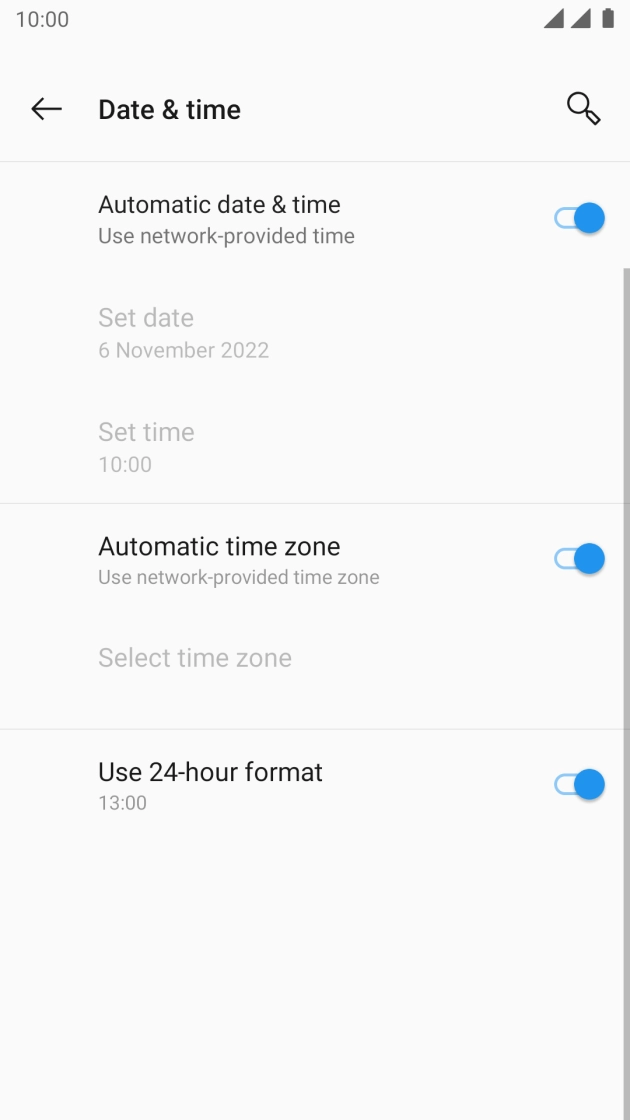 Press the Home key to return to the home screen.