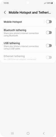 Press Mobile Hotspot.
