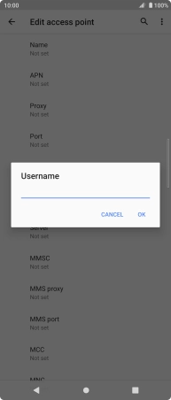 Key in o2wap and press OK.