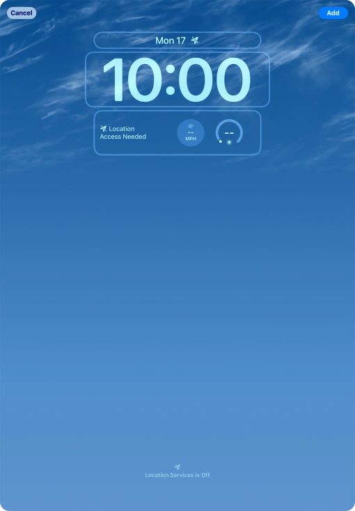 To customise the way the lock screen date is displayed, press the date widget and follow the instructions on the screen to select the required widget display mode. To customise the way the lock screen date is displayed, press the date widget and follow the instructions on the screen to select the required widget display mode.